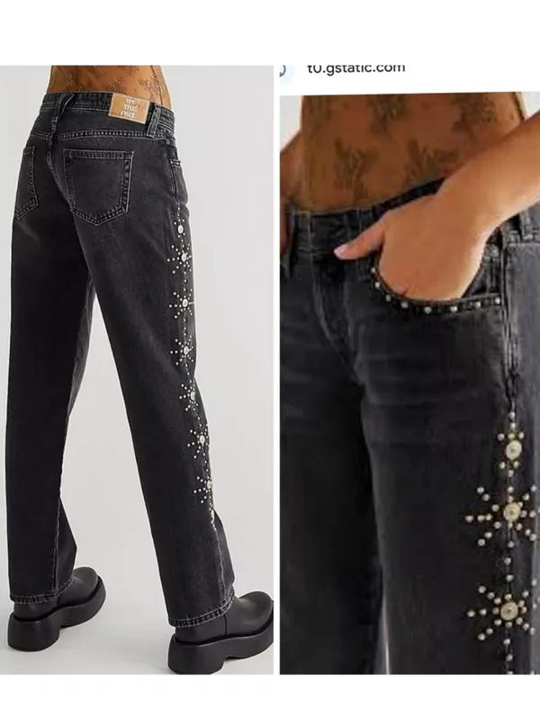 Free People Cooper Studded Boyfriend Jeans - Image 2