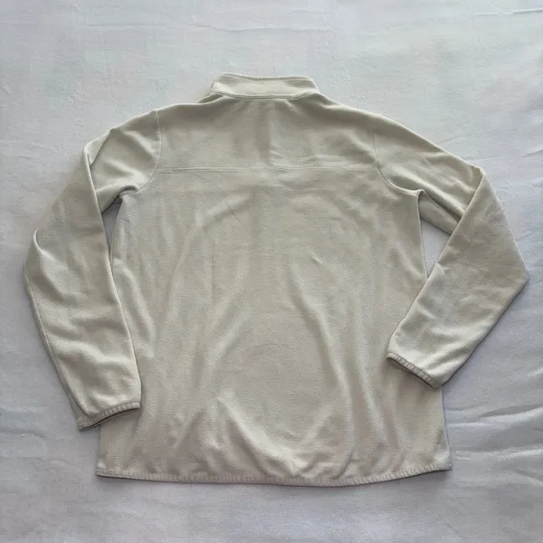 The North Face Womens 100 Glacier 1/4 Zip Fleece Pullover Cream White Large - Image 6