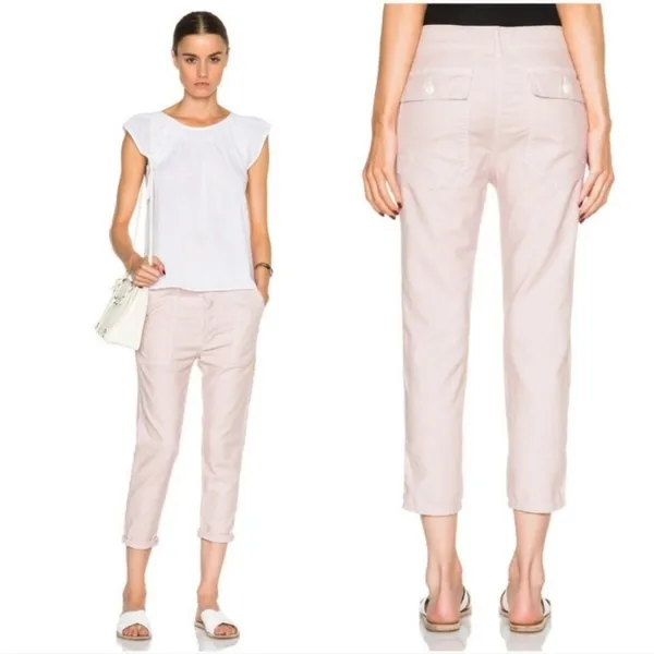 The‎ GREAT. Slouch Army Pant 25 Blush Pink Ankle High Rise Button Fly Pants - Image 5