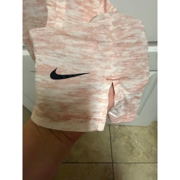 Nike Breathe Dri-FIT Open Back Training Tank Pink Space Dye XL NWT - Image 5