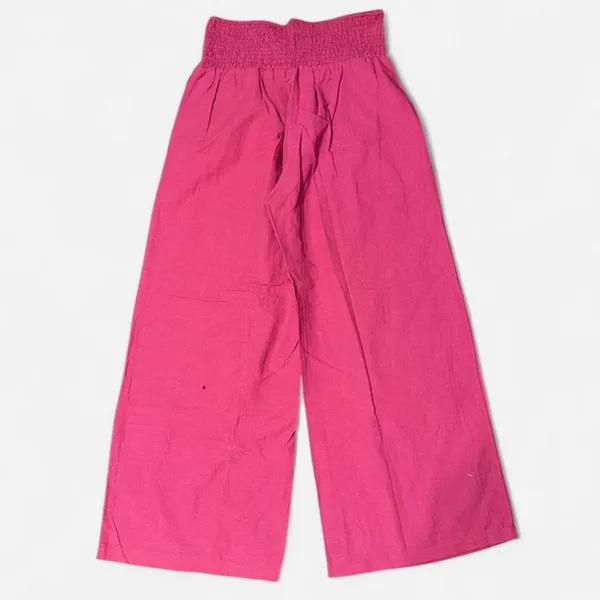 Source Unknown Magenta Cotton Linen Pants with Wide Stretch Waistband, XL - Image 6