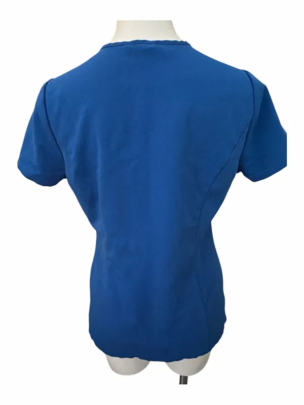 Figs Catarina Women's V-Neck Scrub Top in Royal Blue - Image 4