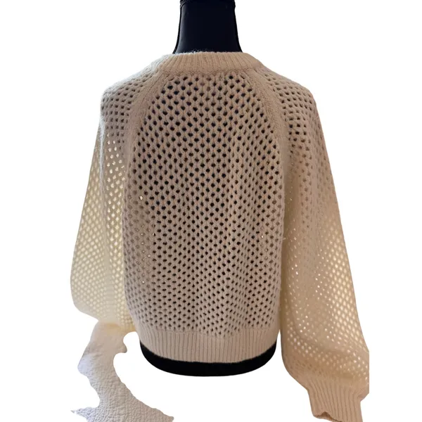 Joie Cream Alpaca Wool Blend Textured Sweater XS - Image 6