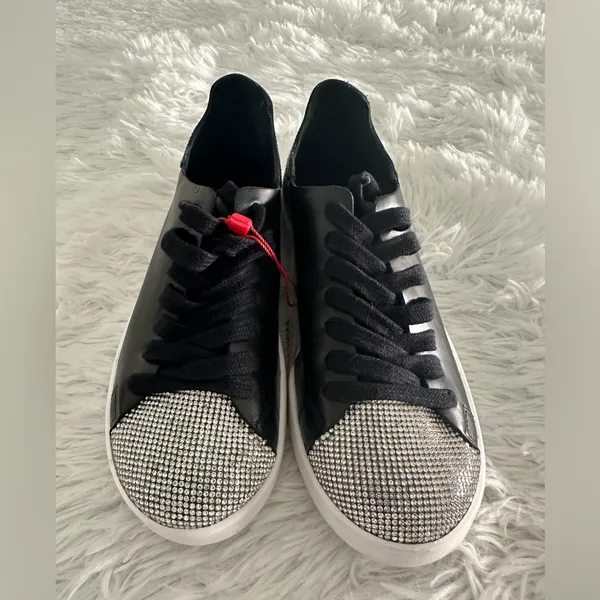 Schutz‎ Sienna Crystal Embellished Platform Sneakers Shoes Size 5 - Image 2