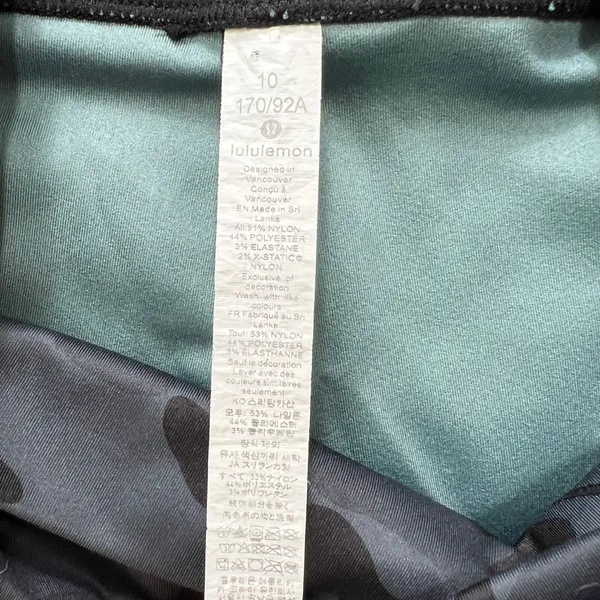 Lululemon Wunder Under High-Rise Tight‎ 25"Full-On Luxtreme 10 Black Gray Camo - Image 5