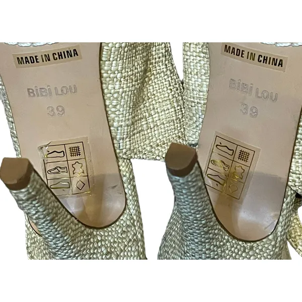 Bibi Anthropolgie Lou Pumps‎ Heels Size 39/7 US Miho Natural Womens Peep Toe - Image 11