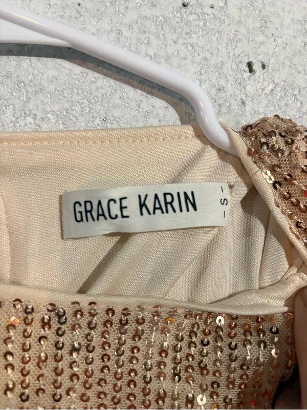 Grace Karin Sequin Fringe Top | Size: Small - Image 4