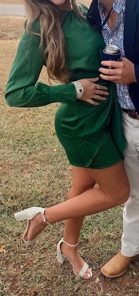 Wrap Dress Green - Image 2
