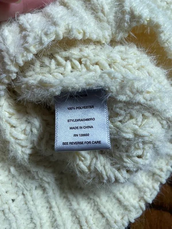 Madden Girl Cable Knit Pullover Size S Butter Yellow Fuzzy Sweater - Image 2