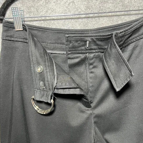 Jones New York Signature Black D-Ring Belted Straight Leg Trousers Size 8‎ - Image 6