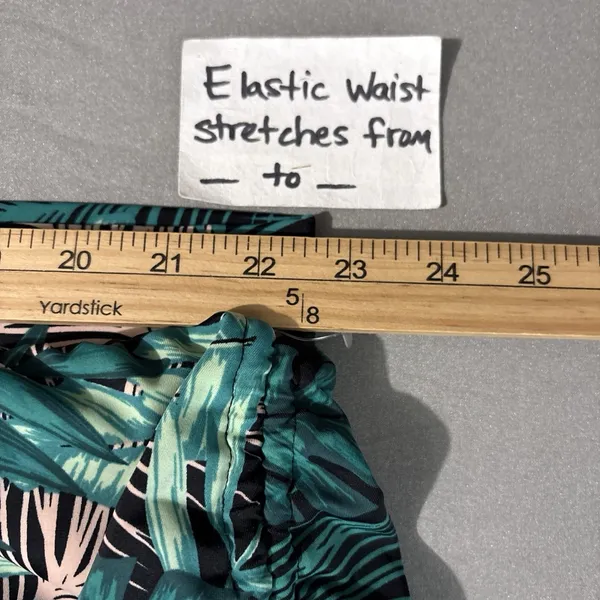 Cacique Swim Skirt Plus Size 24 Green Tropical Leaf Ruched Tankini Bottom Summer - Image 11