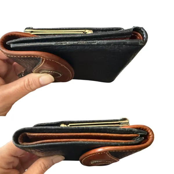 Dooney & Bourke Vintage Black All Weather Leather Wallet - Image 3