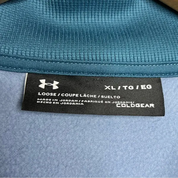 Under Armour Zip Up Sweatshirt Jacket ColdGear Women’s Size XL Loose Blue - Image 5