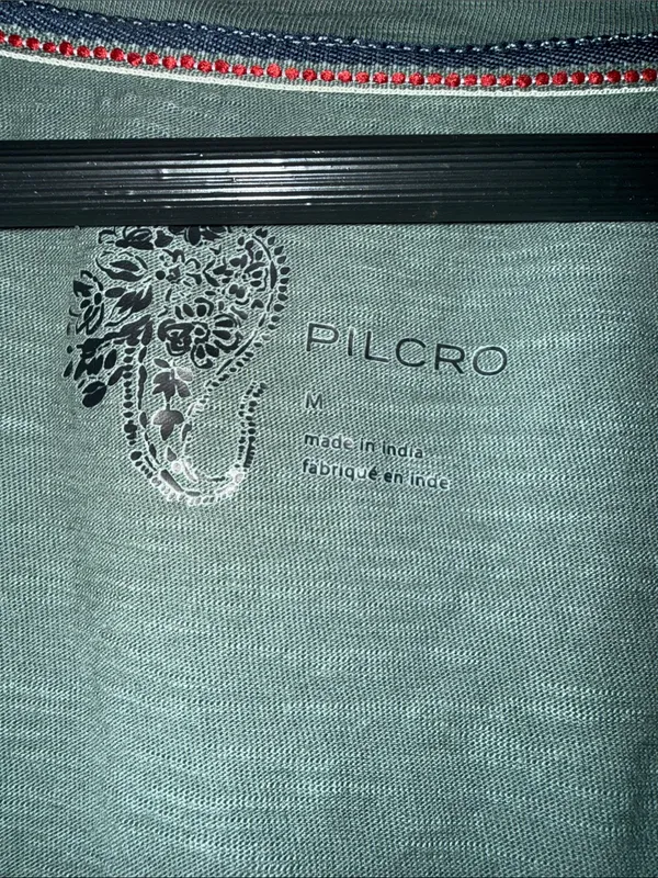 Pilcro Short-Sleeve V-Neck Tee in Deep Teal - Image 2
