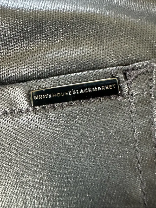 White House Black Market High-Rise Coated Skinny Jeans Black Size 4 - Image 12