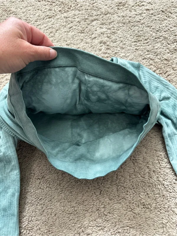 Lululemon Ebb to Street Long Sleeve Shirt Marble Dye Tidewater Teal Size 6 - Image 6