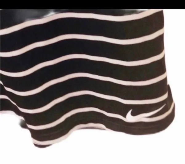 Nike 2 in 1 Bra Run Tank Black Stripe White XS Athletic Workout Yoga - Image 4