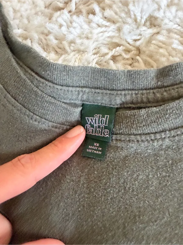 wild fable Olive Green Cropped Tee - Image 2