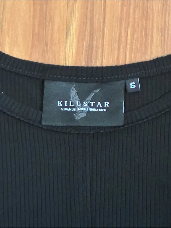 Killstar Ribbed Knit Dress with Thumbholes & Cutout Detail S - Image 3