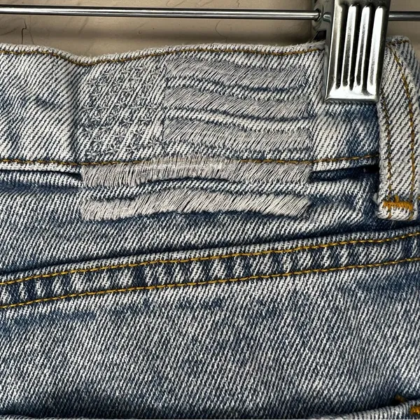 Revice Uptown Stardust High‎ Rise Straight Leg Mom Distressed Denim Jeans - Image 11