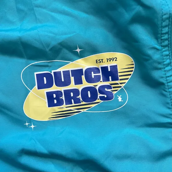 Dutch bros blue color block wonder breaker jacket size small outerwear outdoors - Image 7
