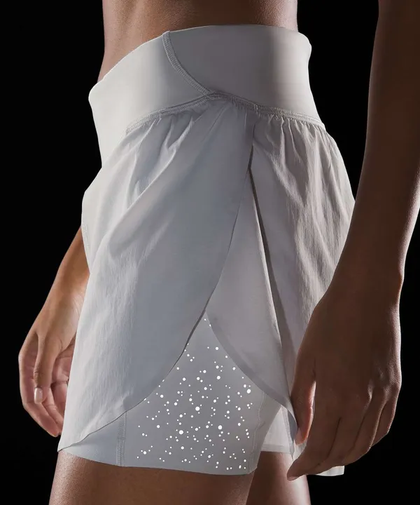 Lululemon Fast and Free 2-in-1 High-Rise Short 3" *Reflective lululemon 4 white - Image 6