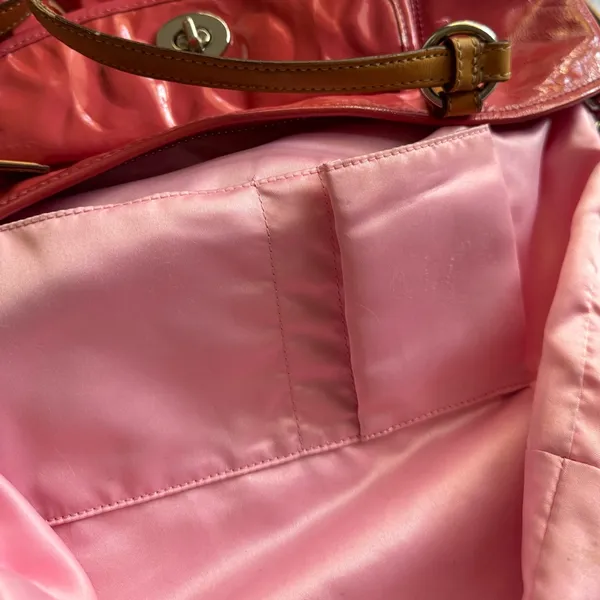 Coach Leah Patent Leather Signature Bucket Bag Tote - Image 16