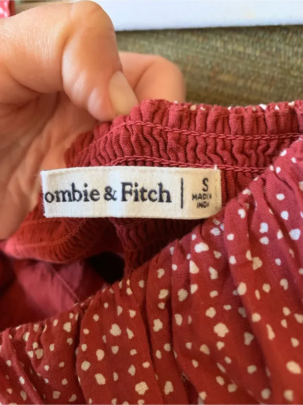 Abercrombie & Fitch Red Polka Dot Top Bodysuit Women Size Small Tank Top Outfit - Image 3