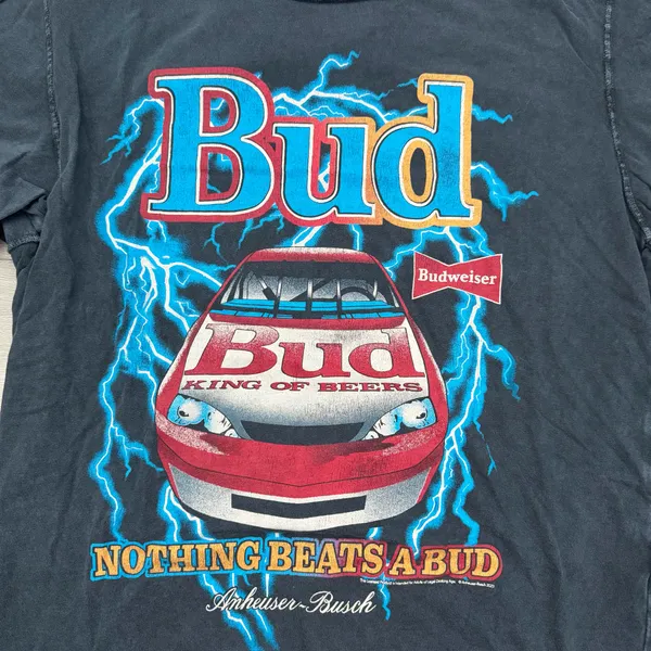 Abercrombie and Fitch Budweiser Black Graphic Tee Shirt - Image 4