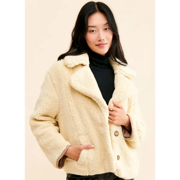 Free People Joplin Cozy Jacket in White size M - Image 7