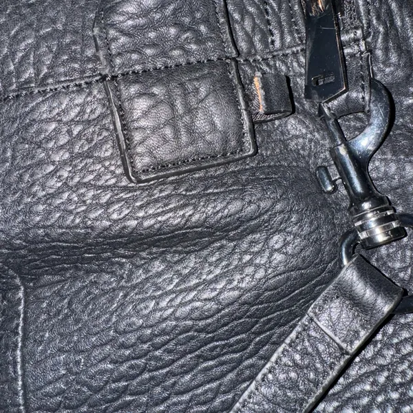 All Saints Black Leather Crossbody Bag - Image 7