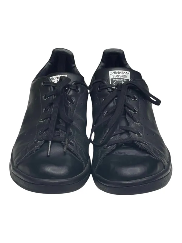 adidas ★ Stan Smith Low Profile Sneaker Tennis Shoes ★ Black Vegan Leather ★ 7M - Image 8