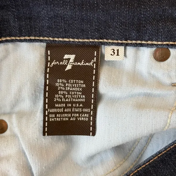 7 For All Mankind Roxanne Slim Illusion Skinny Jeans Womens 31 Dark Wash Denim - Image 11