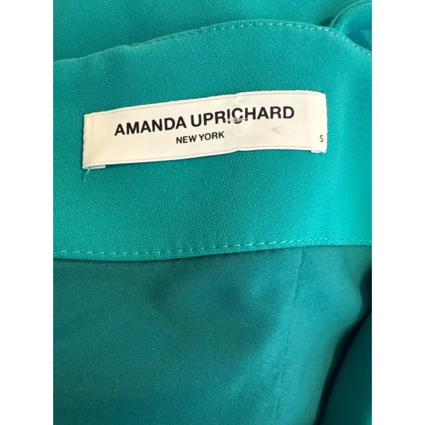 Amanda Uprichard Roxi Mini Sheath Sleeveless Dress in Teal Green Women's S - Image 5