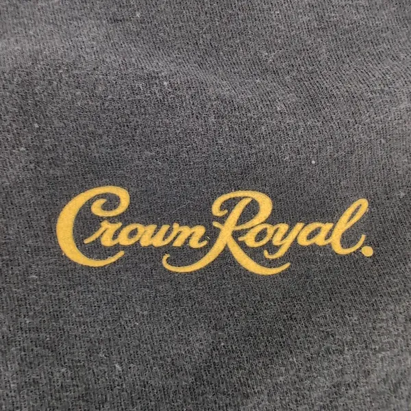 Crown Royal Logo Women's Black Graphic Two Faced V-Neck T-Shirt - Size M - GUC - Image 5