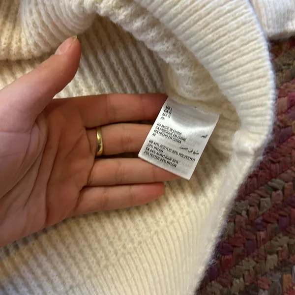 And Now This Cream Waffle Knit Pullover Pocket Sweater - Image 4