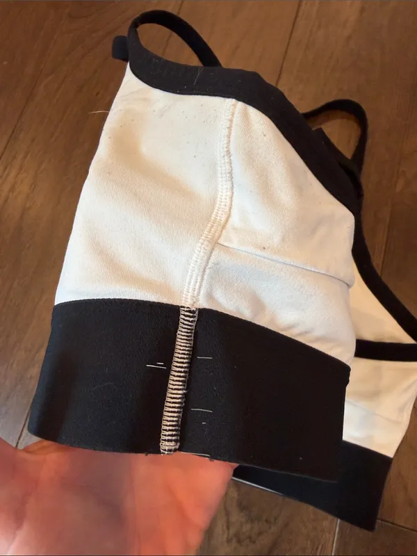 Fabletics White & Black Strappy Sports Bra - Size L/XL - C71-008 - Image 3