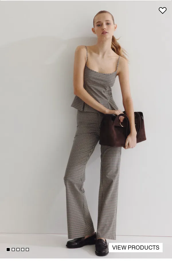 H&M Plaid Flare Pants - Image 4