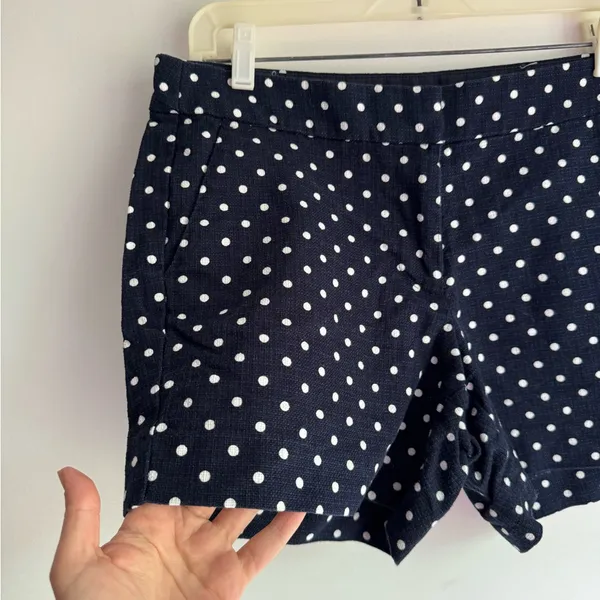🛎️ Clearance J.Crew Navy-White Polka Dot Short Size-8 - Image 2