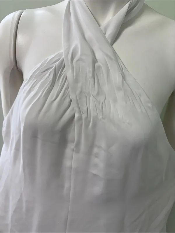Aritzia Talisman White Halter Top XL - Image 2