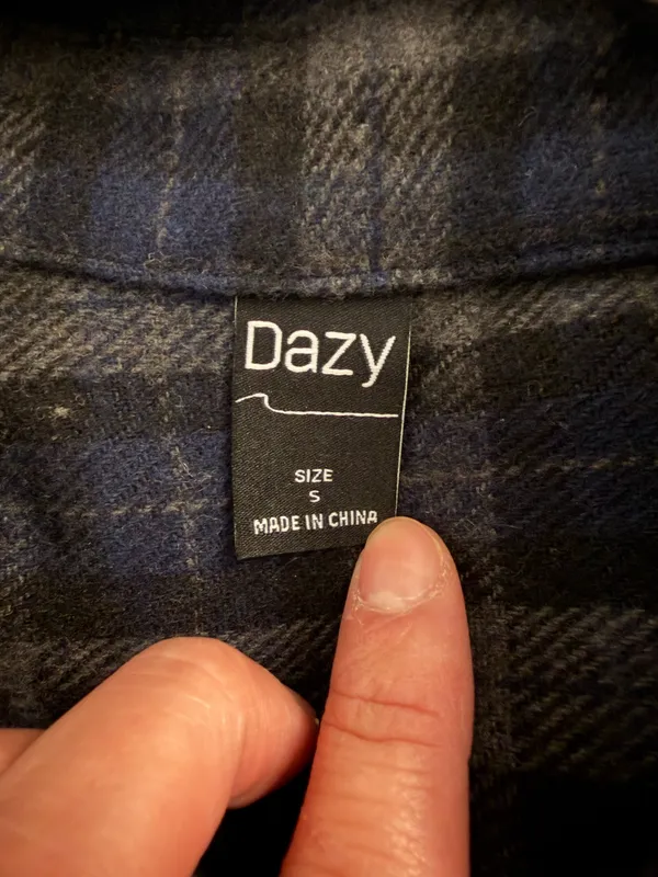 Oversized flannel Blue - Image 2