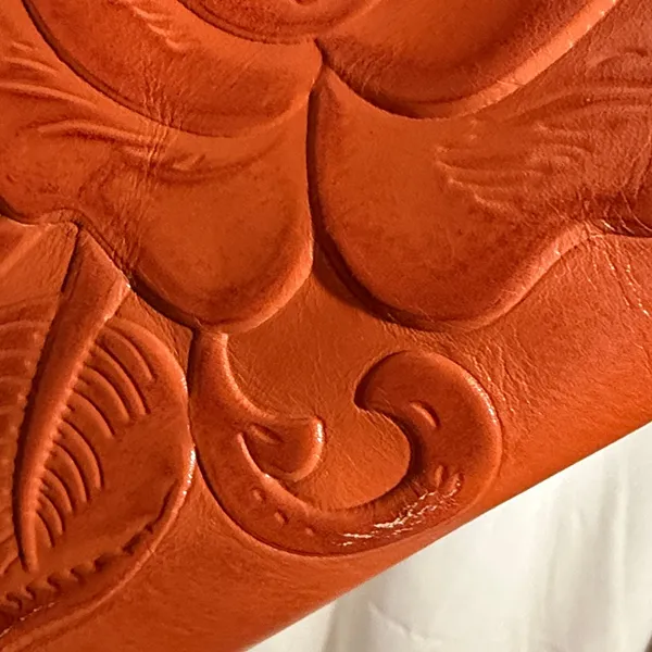 Patricia Nash Everton Tooled Leather Slouch‎ Drawstring Tote Bag Tan Cognac - Image 10