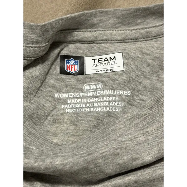 NFL Team Apparel Pittsburgh Steelers Womens Gray Pocket Graphic T-Shirt Medium - Image 3
