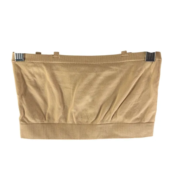 Nordstrom Bandeau Strapless Bra Wireless Removable Cups Beige M - Image 2