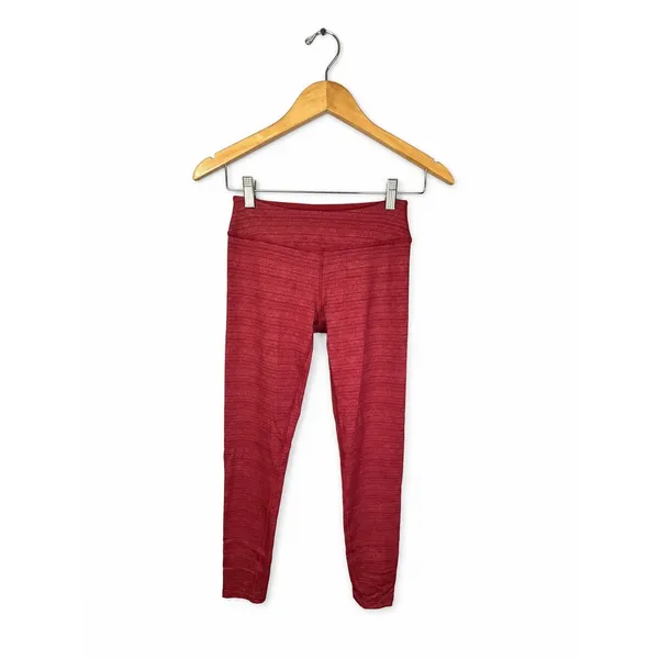 Beyond Yoga Spacedye Leggings Women M Red Heather Mid Rise 28" Made USA - Image 2
