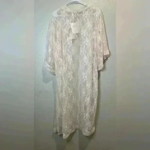 Pia Gladys Perey NWT Women’s Guipure Wedding Sheer Lace Robe Size 4‎ - Image 7