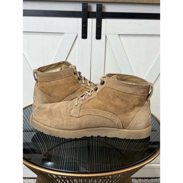 UGG Bethany Women's Boots Size 9 Brown Suede Sheepskin Lace Up Ankle Boots - Image 6