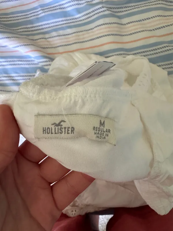 Hollister White Dress Tie Back - Image 6