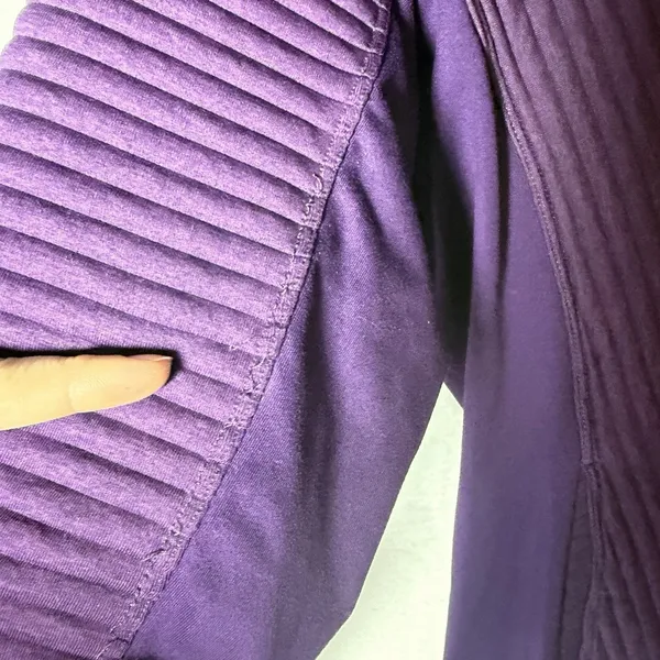 Brooks Running Fly By Zip-Up Hoodie Jacket Purple size M - Image 14