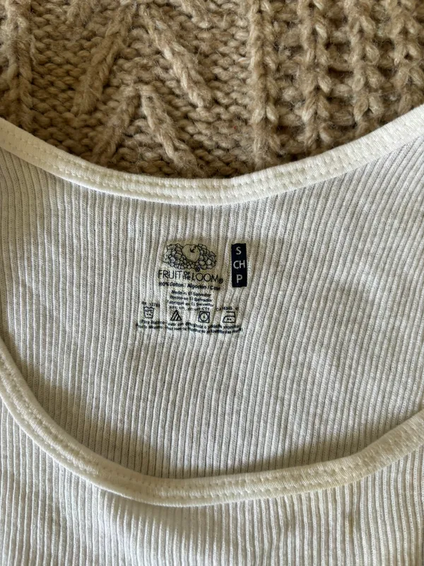 White Wife Beater Tank Size XS - Image 4